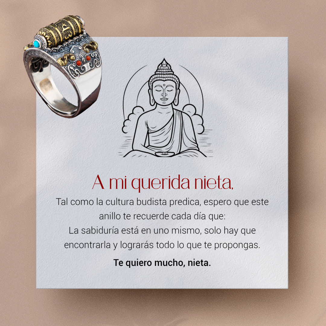 Anillo ZEN TIBETANO Antiestrés 2x1
