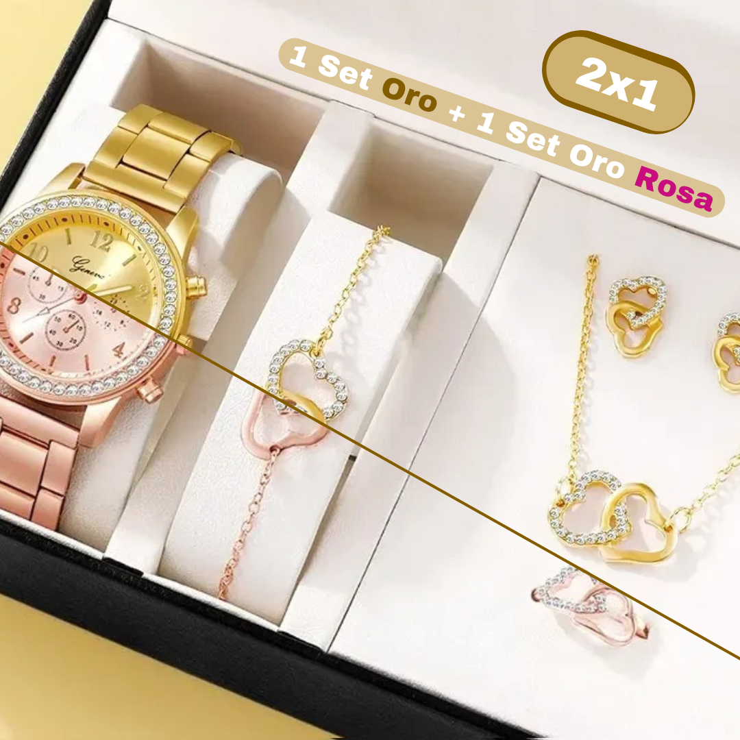 SET GLAMOUR de Oro Rosa (Oferta 2x1)