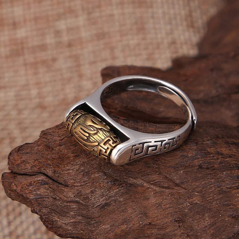Anillo Ajustable ZEN BUDISTA - Rueda Antiestrés