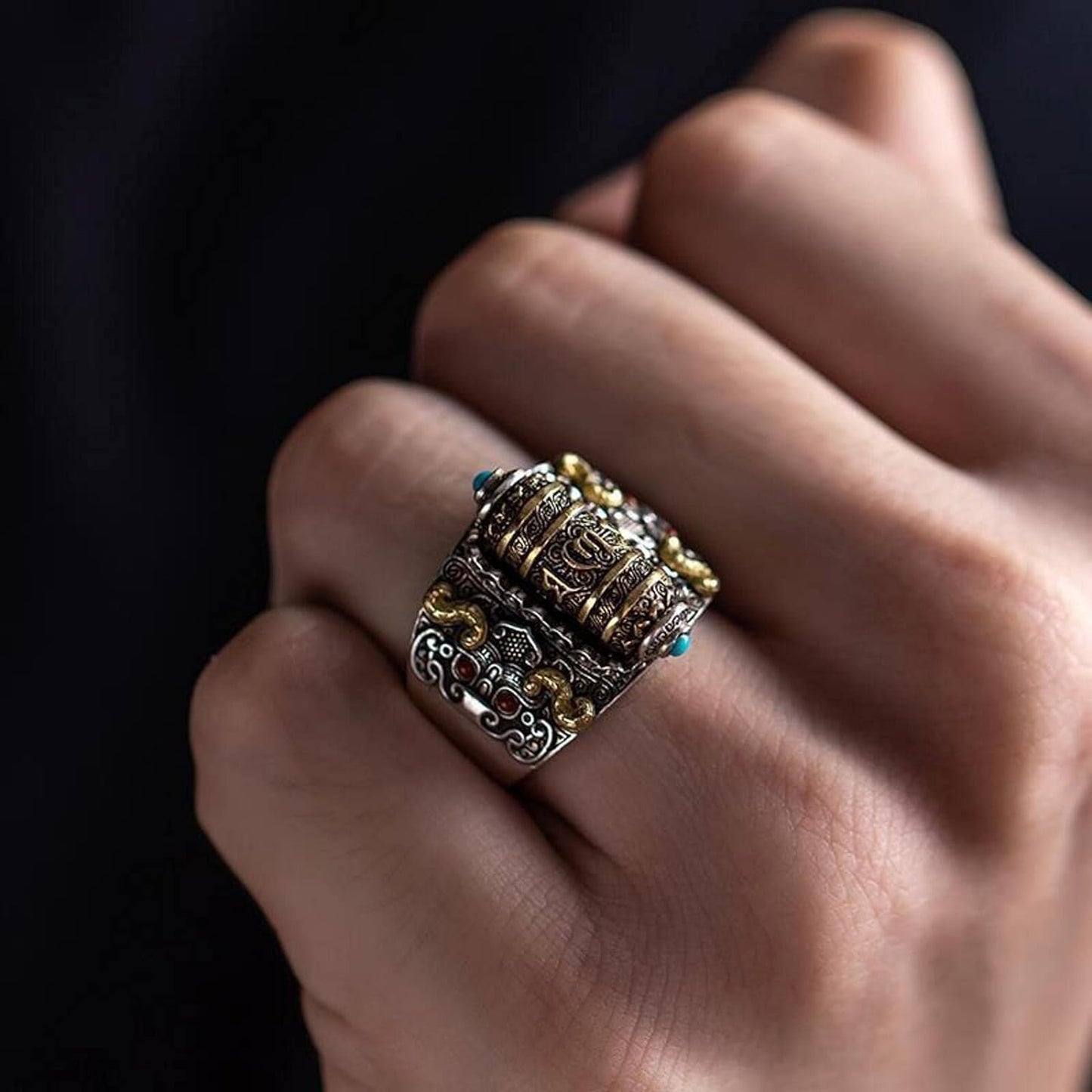 Anillo ZEN TIBETANO Antiestrés 2x1