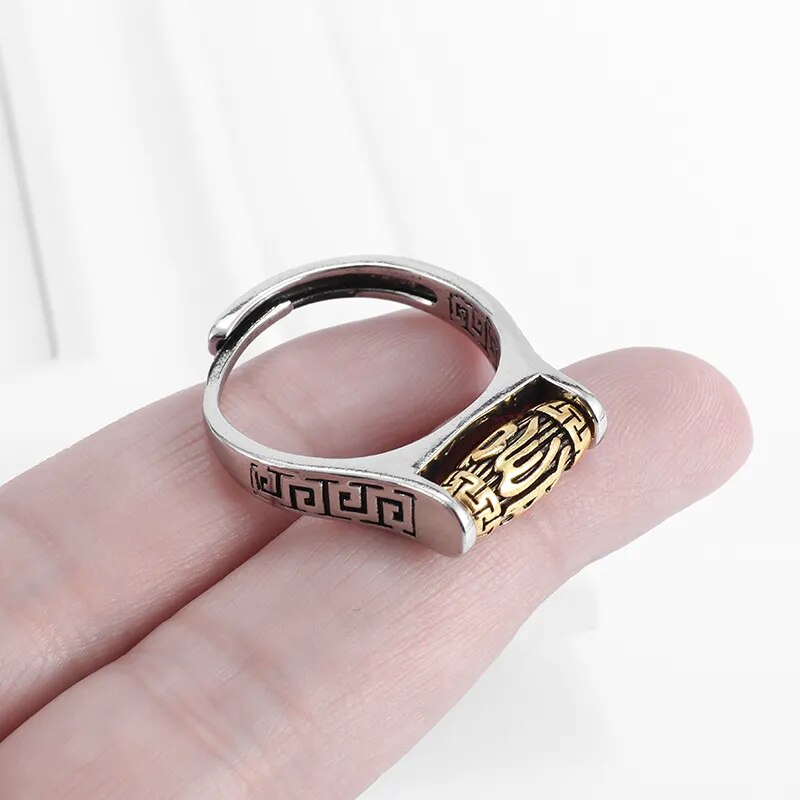 Anillo Ajustable ZEN BUDISTA - Rueda Antiestrés