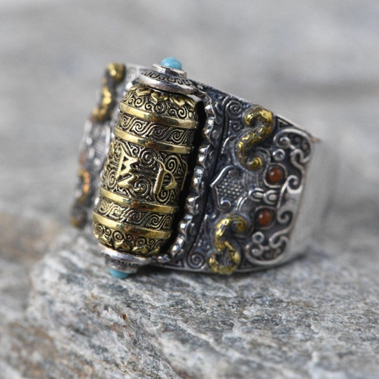 Anillo Ajustable ZEN TIBETANO - Rueda Antiestrés