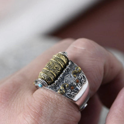 Anillo Ajustable ZEN TIBETANO - Rueda Antiestrés